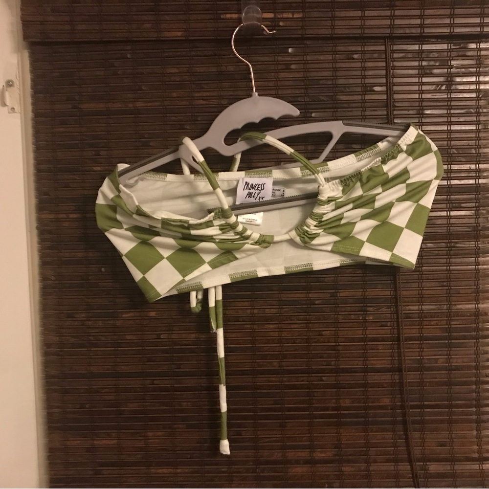 Princess Polly New Latiana Green Pant set Checkerboard size 4 - Picture 6 of 6